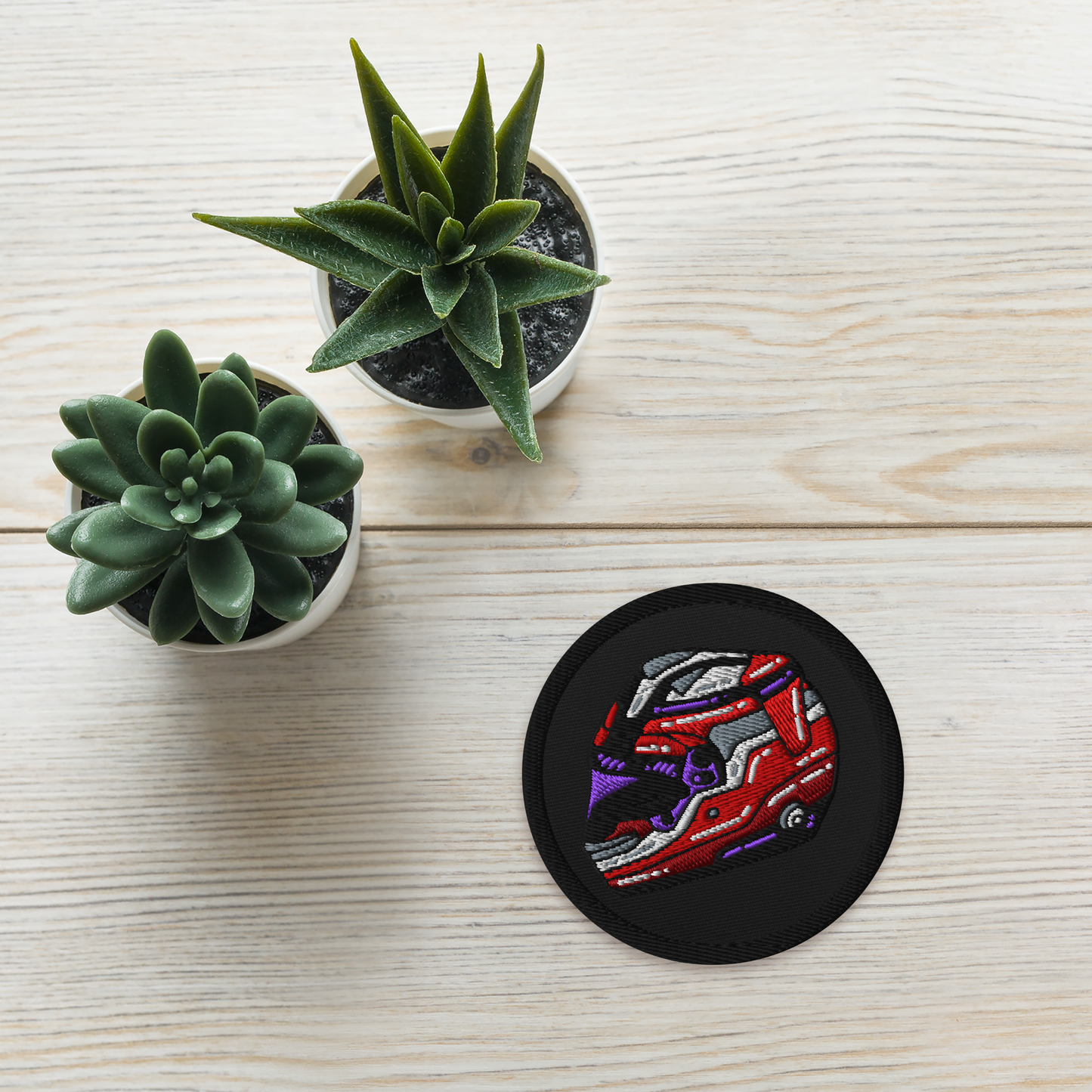 Formula One Racing Helmet Embroidered Patch