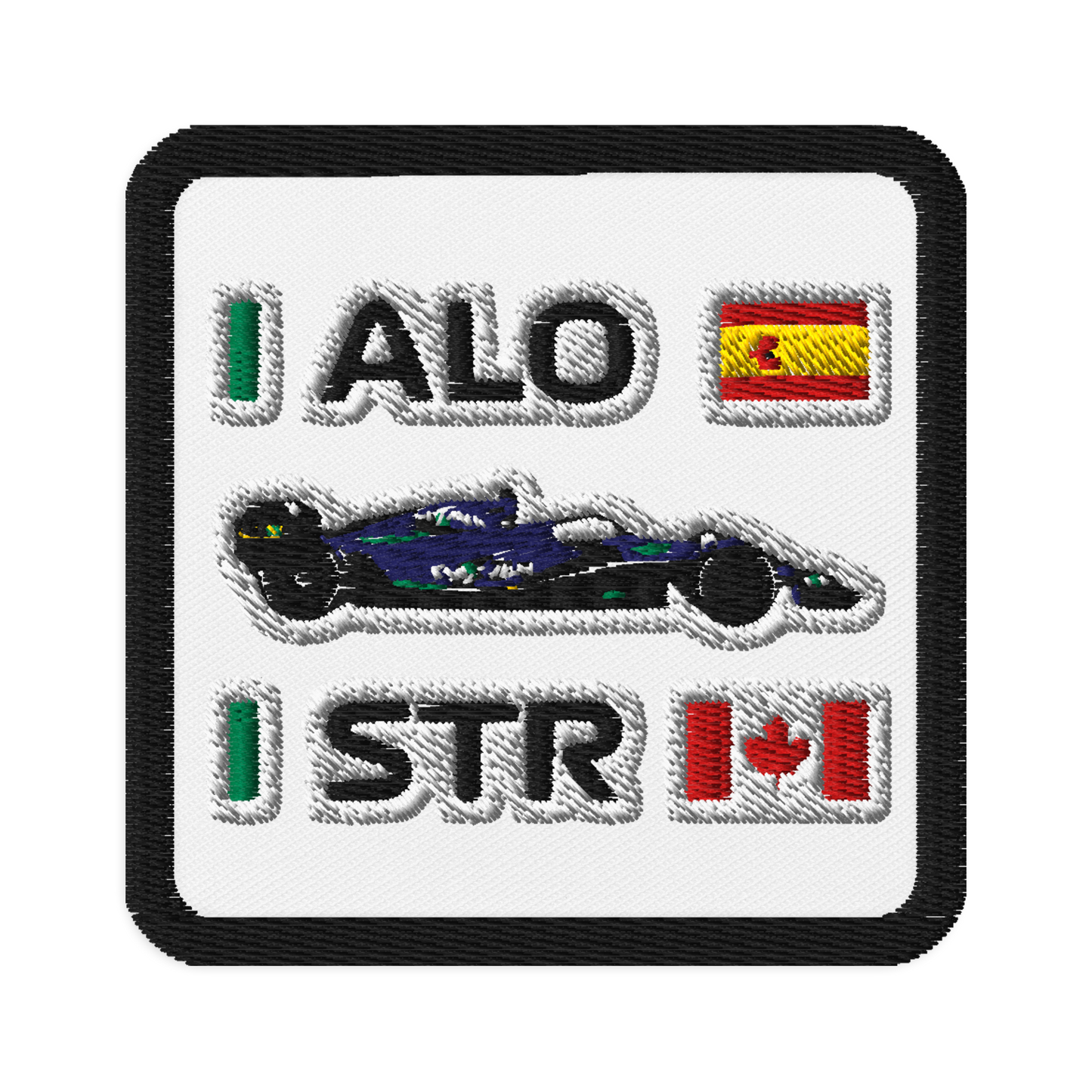 Alonso Stroll Formula 1 Racing Design Embroidered Patch