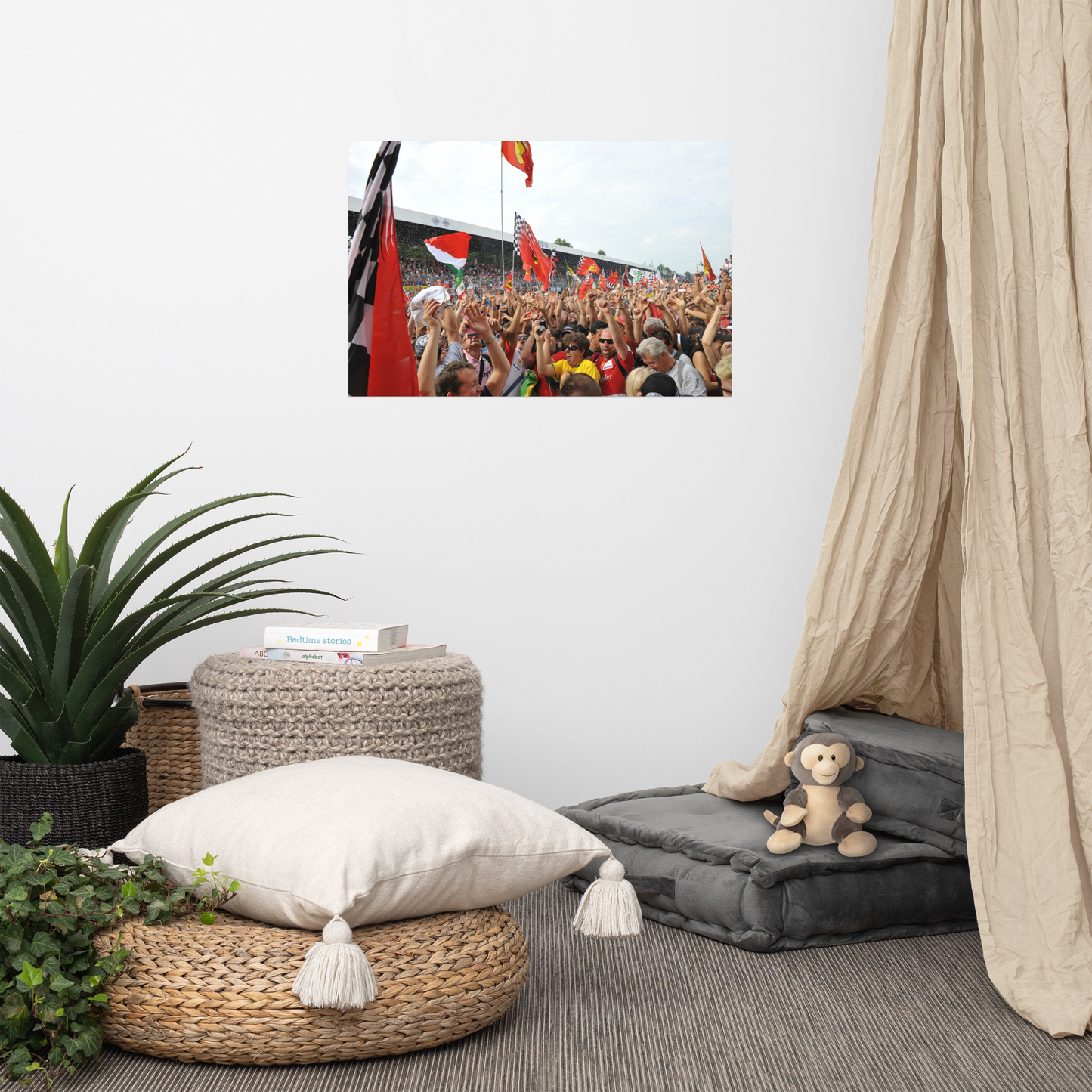 Formula One Cheering Fans 20"x30" Bedroom Wall Poster