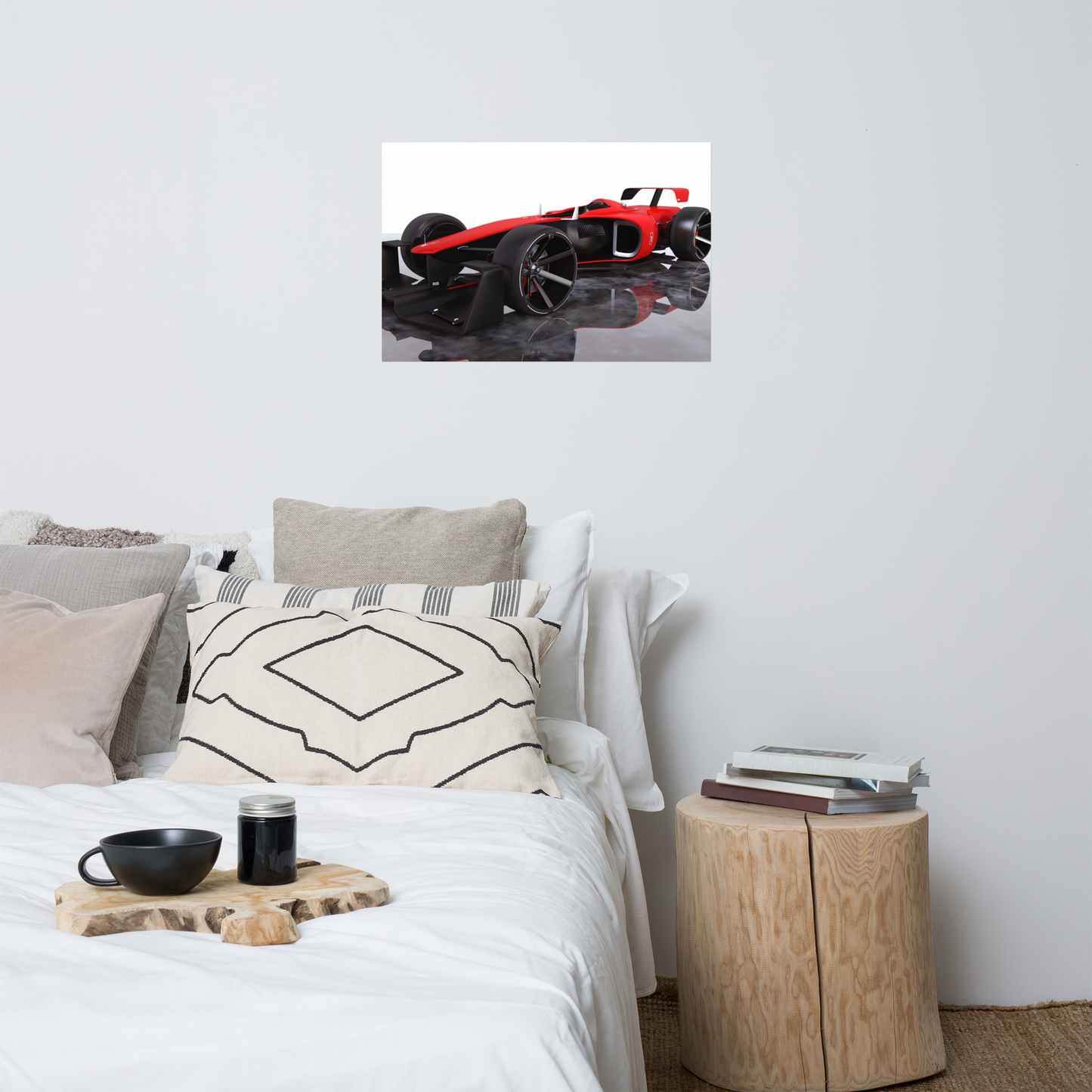 Red Formula One Race Car 20"x 30" Bedroom Wall Poster