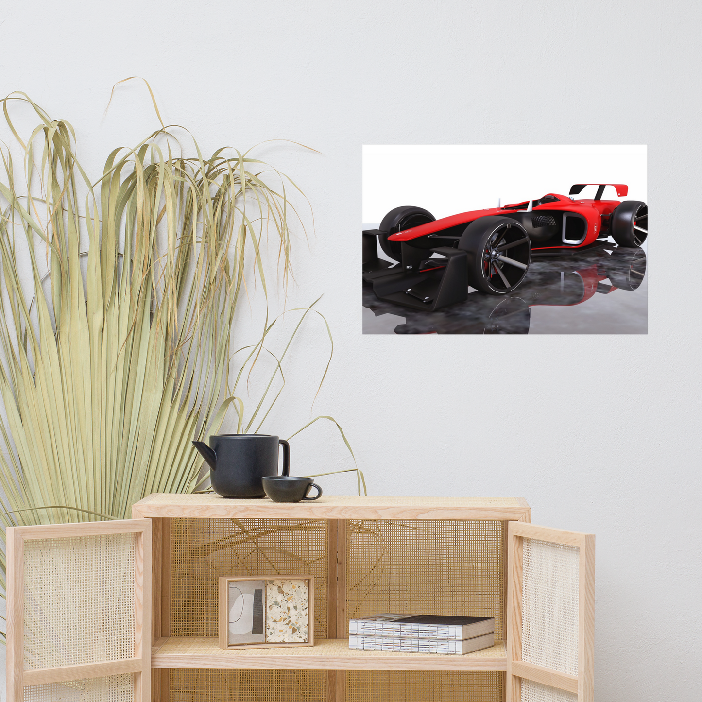 Red Formula One Race Car 20"x 30" Bedroom Wall Poster