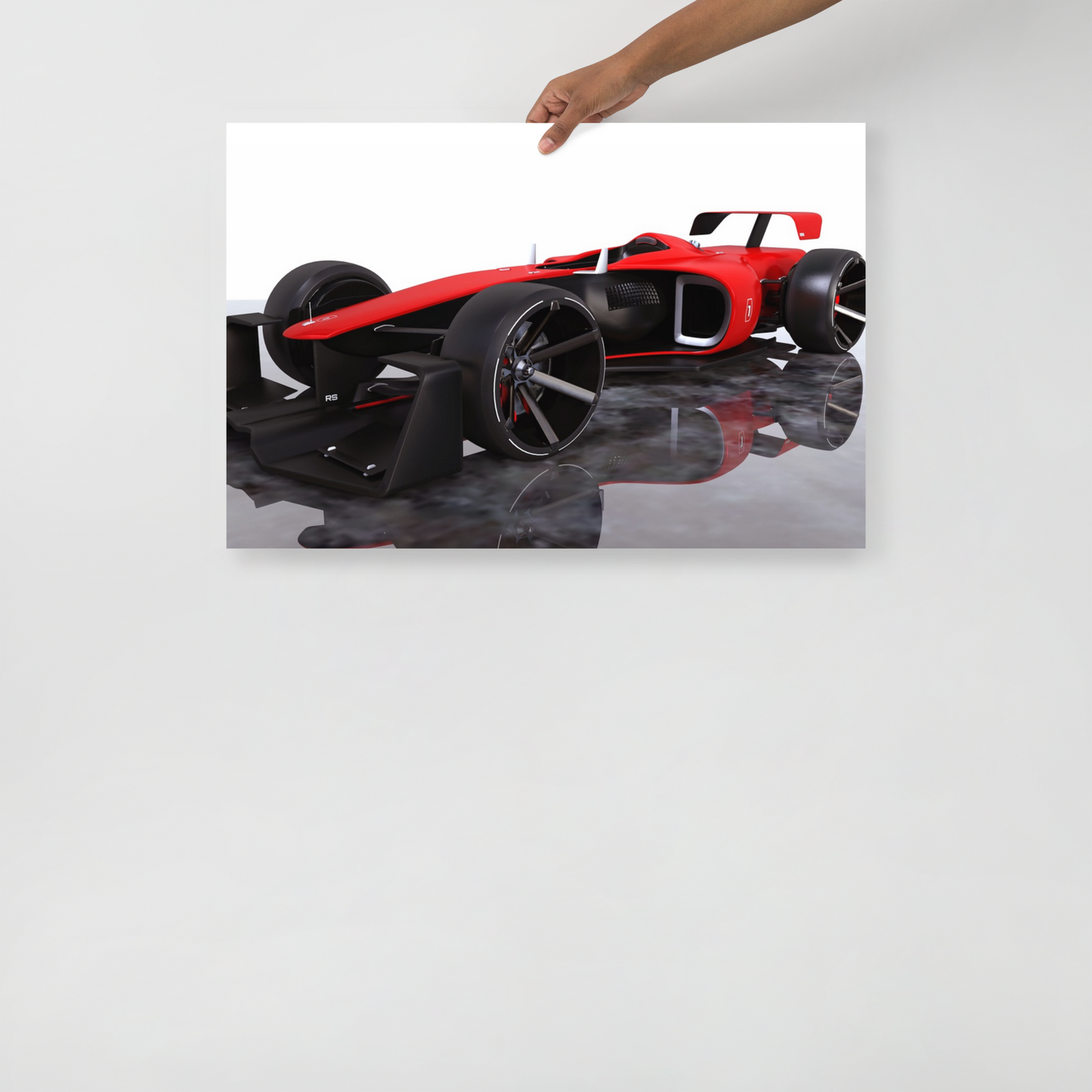 Red Formula One Race Car 20"x 30" Bedroom Wall Poster