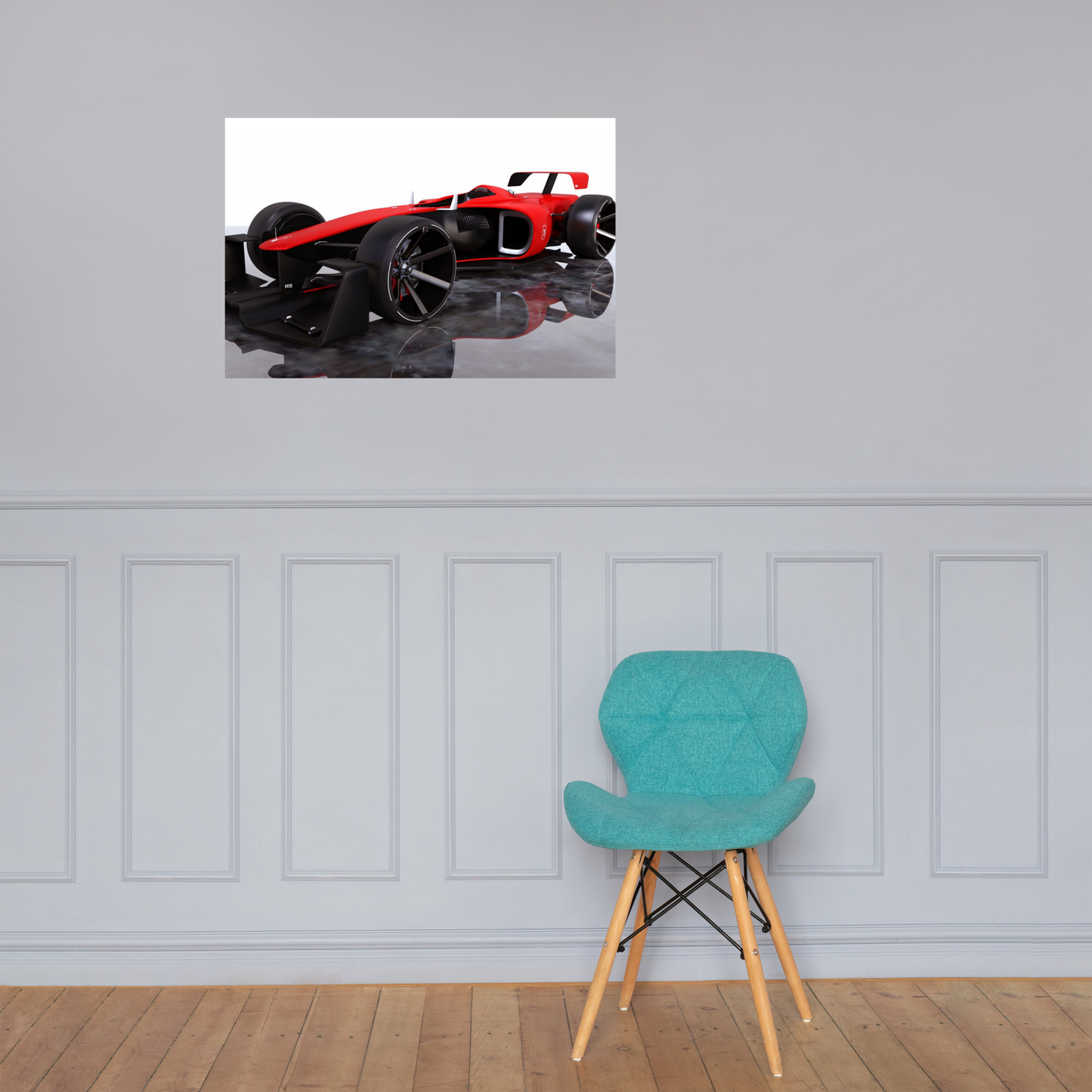 Red Formula One Race Car 20"x 30" Bedroom Wall Poster