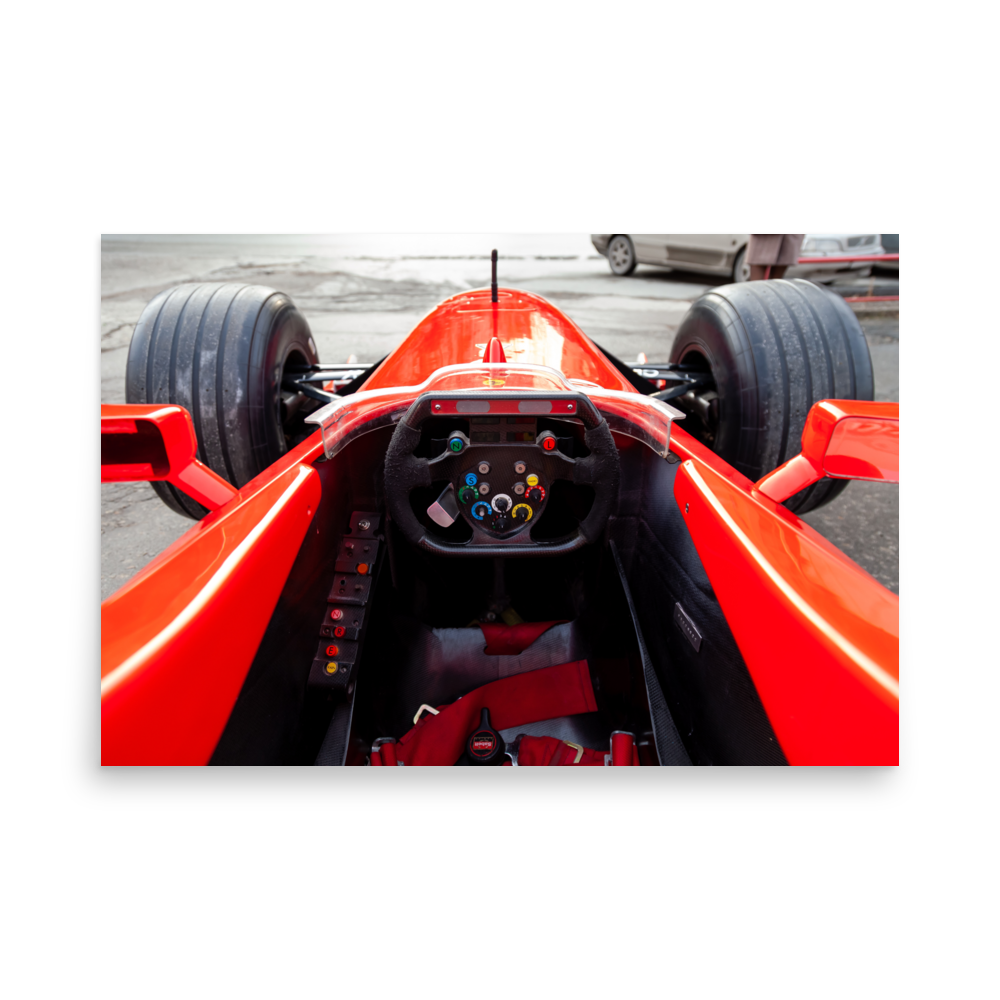 Formula 1 Cockpit View Wall Art - 24"x36