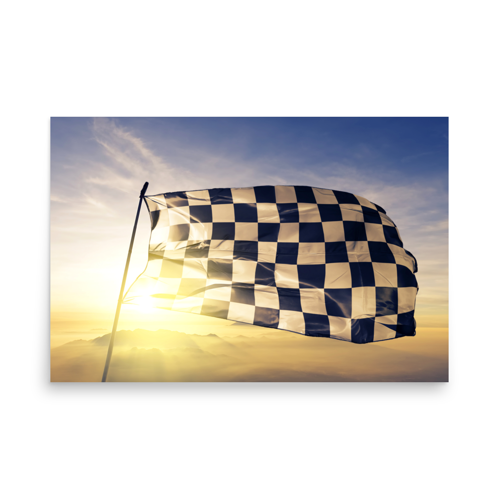 Formula One Checkered Flag Wall Poster