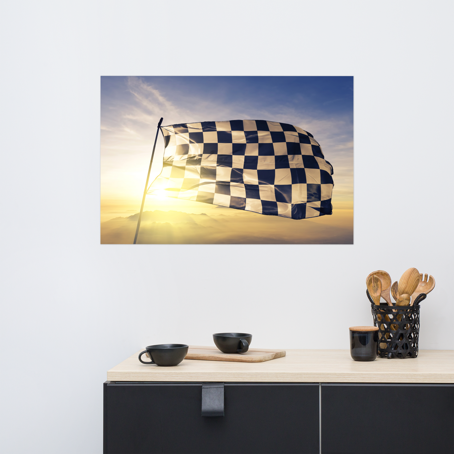 Formula One Checkered Flag Wall Poster