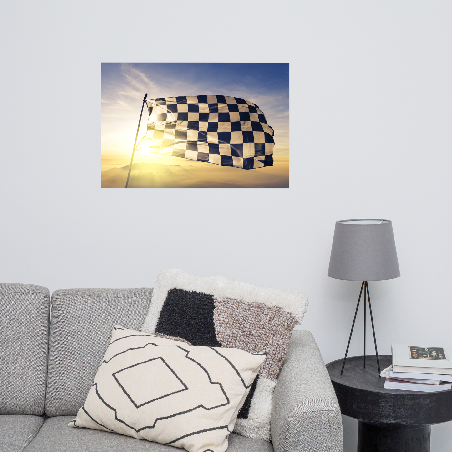 Formula One Checkered Flag Wall Poster