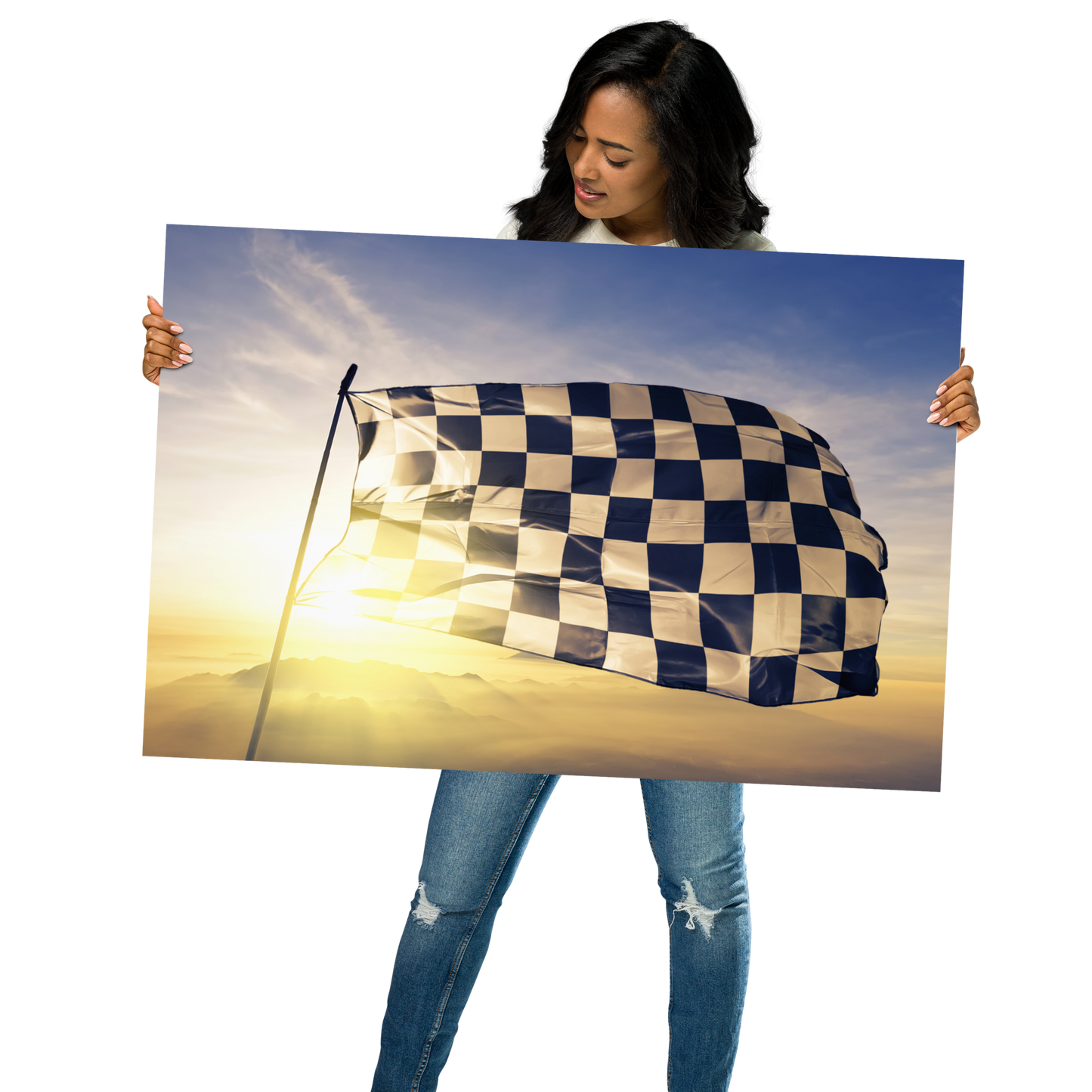 Formula One Checkered Flag Wall Poster