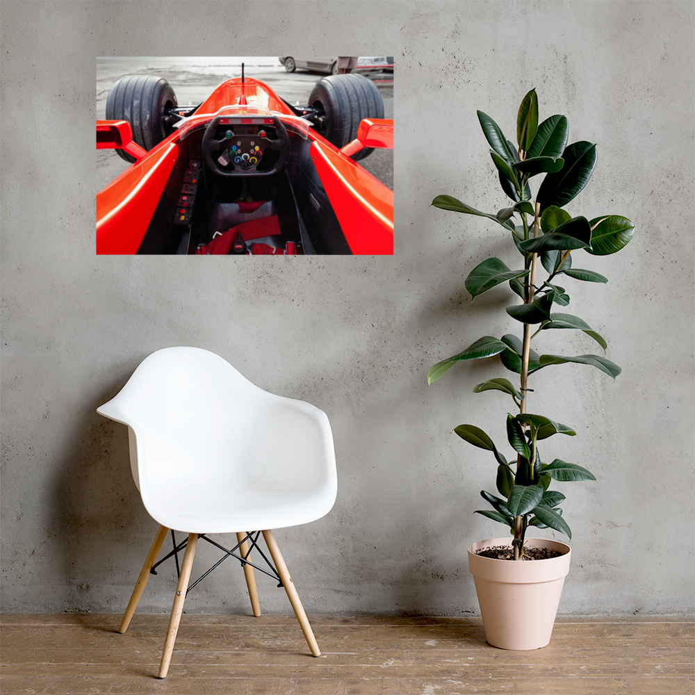 Formula 1 Cockpit View Wall Art - 24"x36