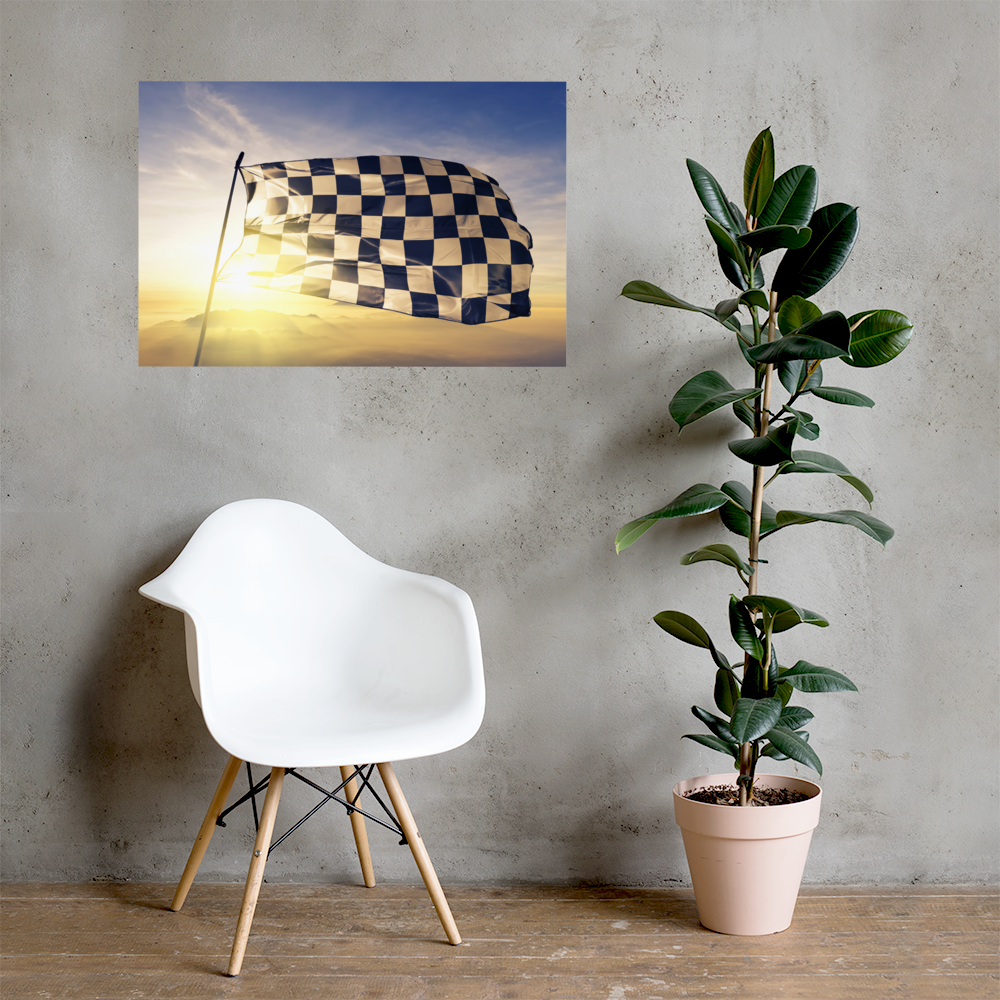 Formula One Checkered Flag Wall Poster