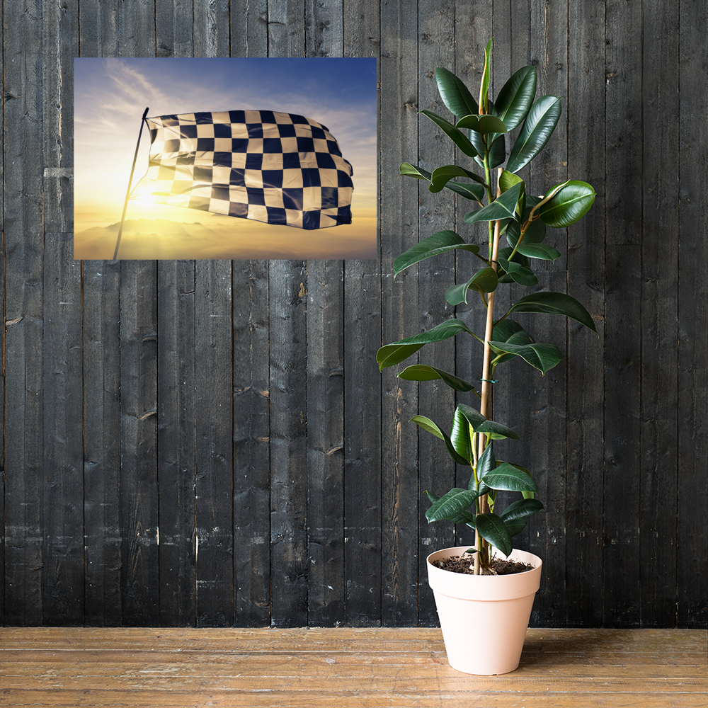 Formula One Checkered Flag Wall Poster