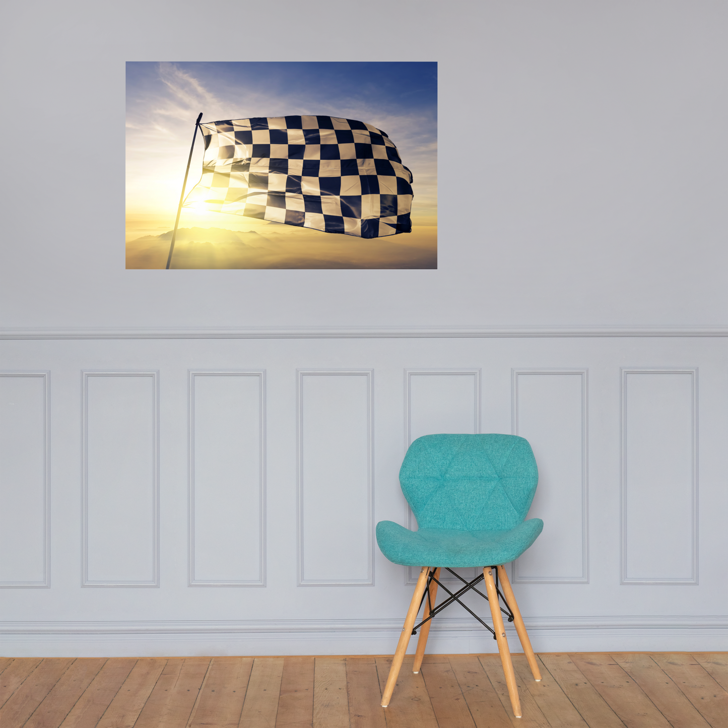 Formula One Checkered Flag Wall Poster