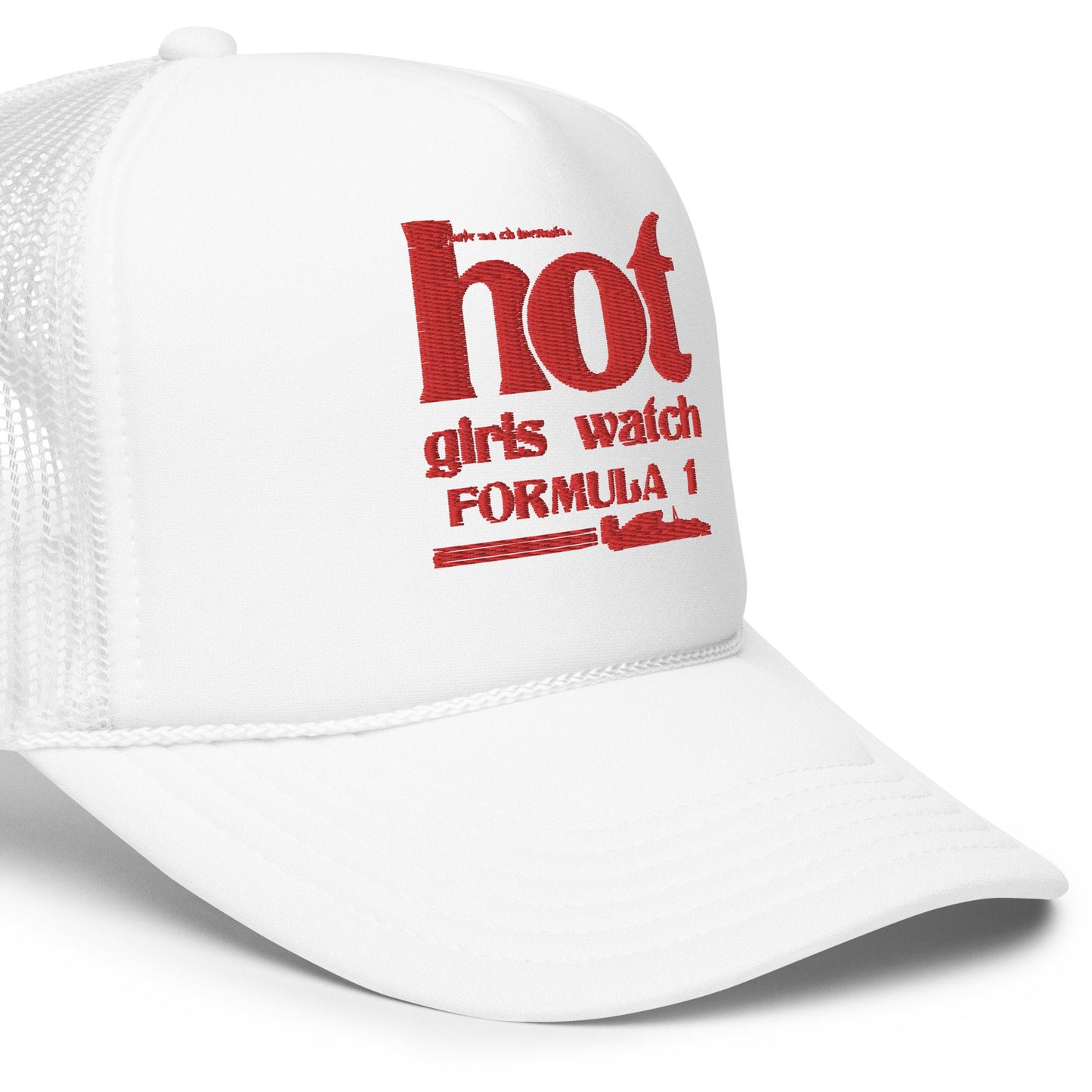 Hot Girls Watch Formula One - Foam Trucker Hat, F1 Hat, Formula One Merch, F1 Gifts, Racing, Ferrari, Sports