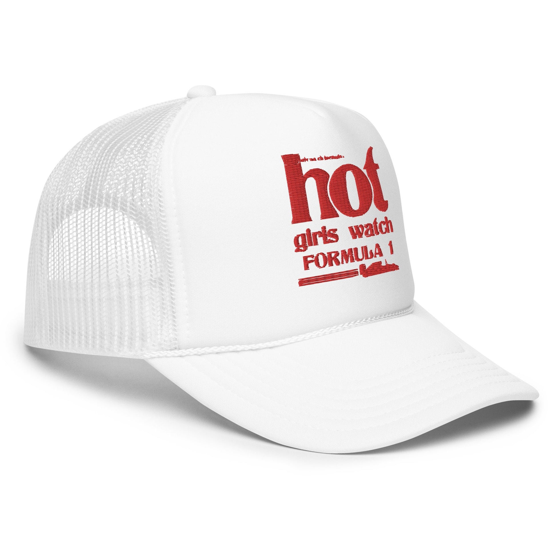 Hot Girls Watch Formula One - Foam Trucker Hat, F1 Hat, Formula One Merch, F1 Gifts, Racing, Ferrari, Sports