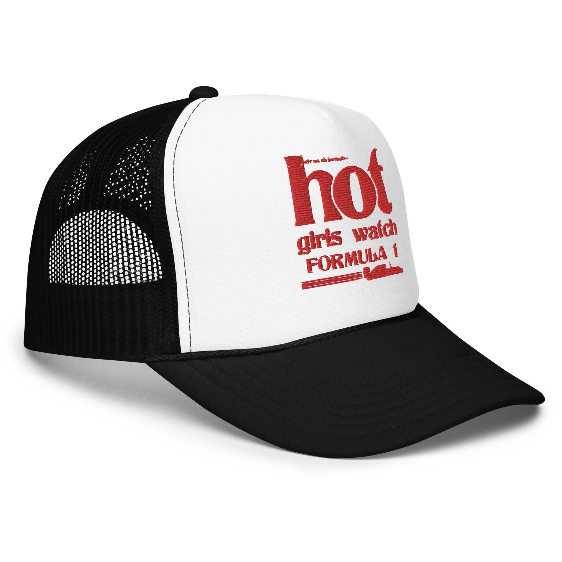 Hot Girls Watch Formula One - Foam Trucker Hat, F1 Hat, Formula One Merch, F1 Gifts, Racing, Ferrari, Sports