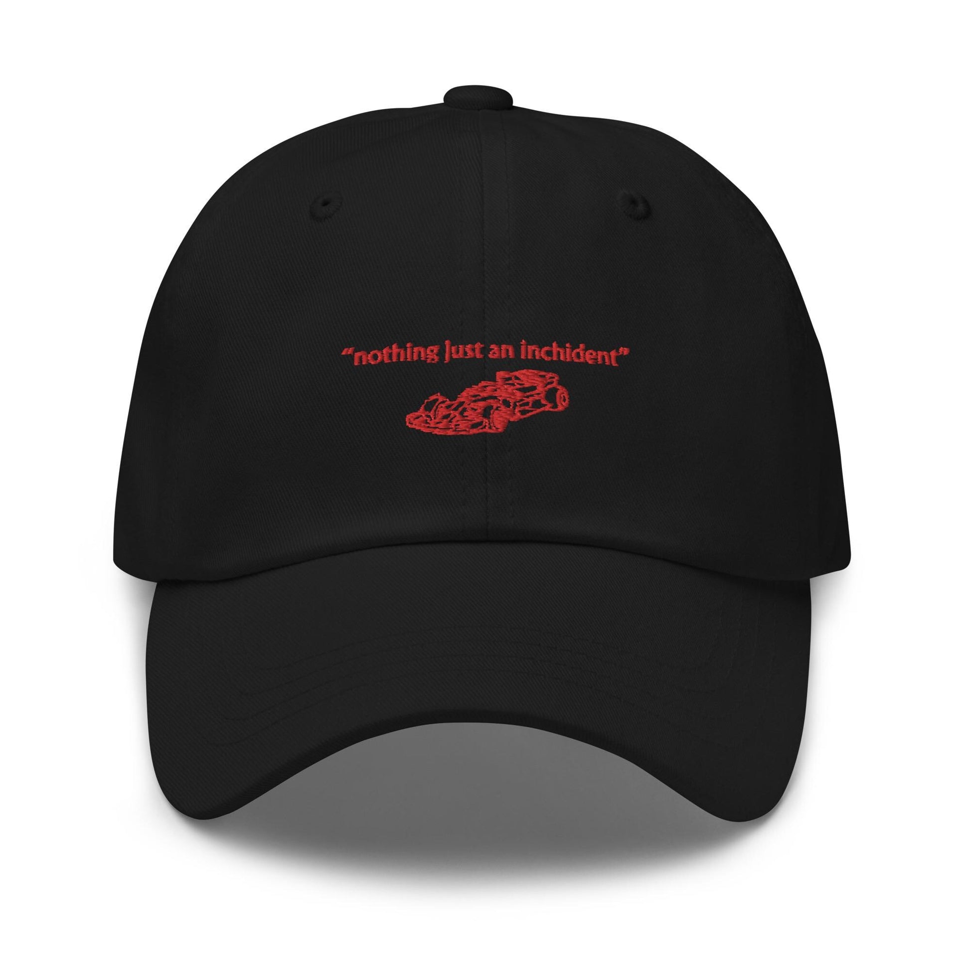 Carlos Sainz Ferrari &#39;nothing just an inchident&#39; Dad Hat - Ferrari F1 Racing Hat, F1 Accessories, Formula 1 Merchandise, Formula One Hats