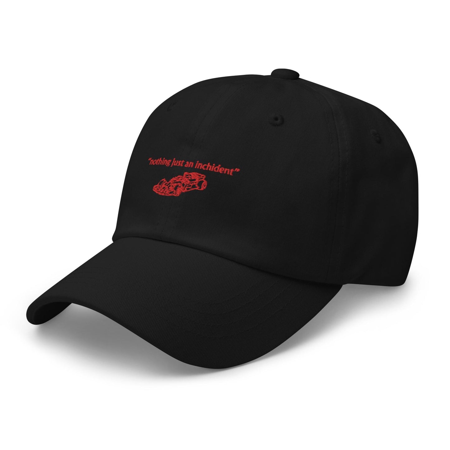 Carlos Sainz Ferrari &#39;nothing just an inchident&#39; Dad Hat - Ferrari F1 Racing Hat, F1 Accessories, Formula 1 Merchandise, Formula One Hats