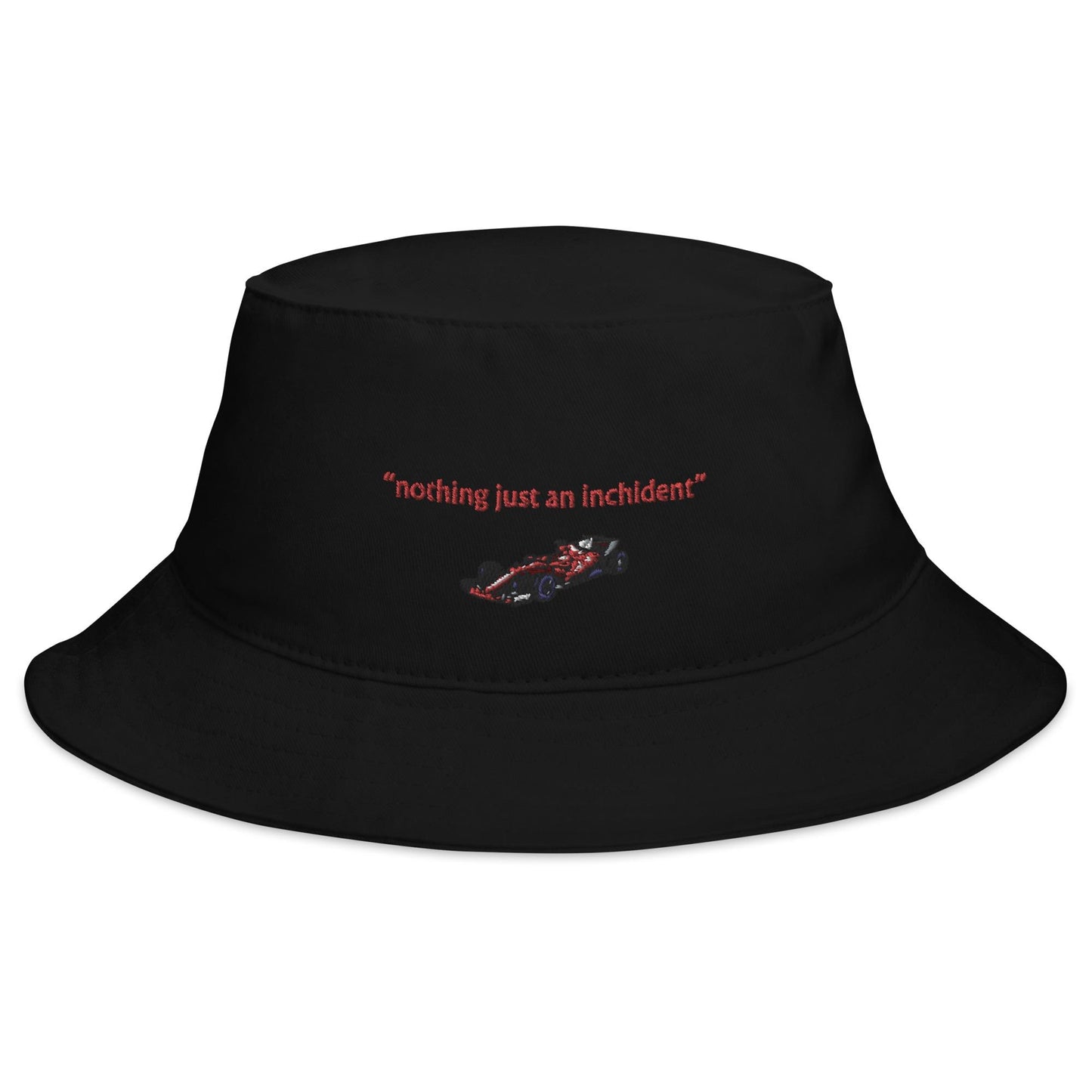 Carlos Sainz Ferrari F1 &#39;nothing just an inchident&#39; Bucket Hat - Ferrari Hats, Formula One Hats, F1 Gifts, F1 Accessories, Ferrari F1