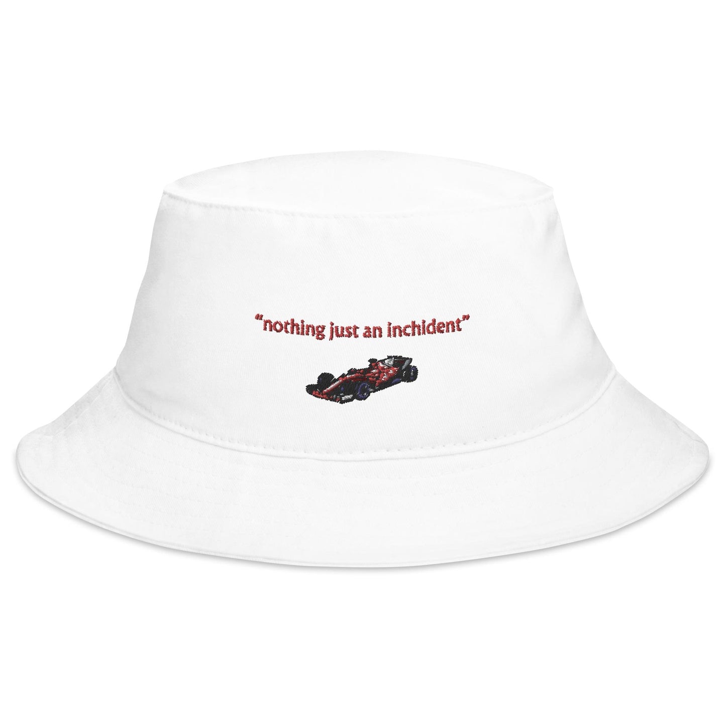 Carlos Sainz Ferrari F1 &#39;nothing just an inchident&#39; Bucket Hat - Ferrari Hats, Formula One Hats, F1 Gifts, F1 Accessories, Ferrari F1