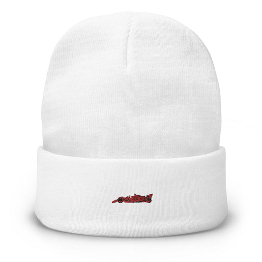 Ferrari F1 Car Beanie - Formula One Merchandise, F1 Gifts, F1 Accessories, High-Quality Hats, Beanies, Winter Hats, Ferrari Racing