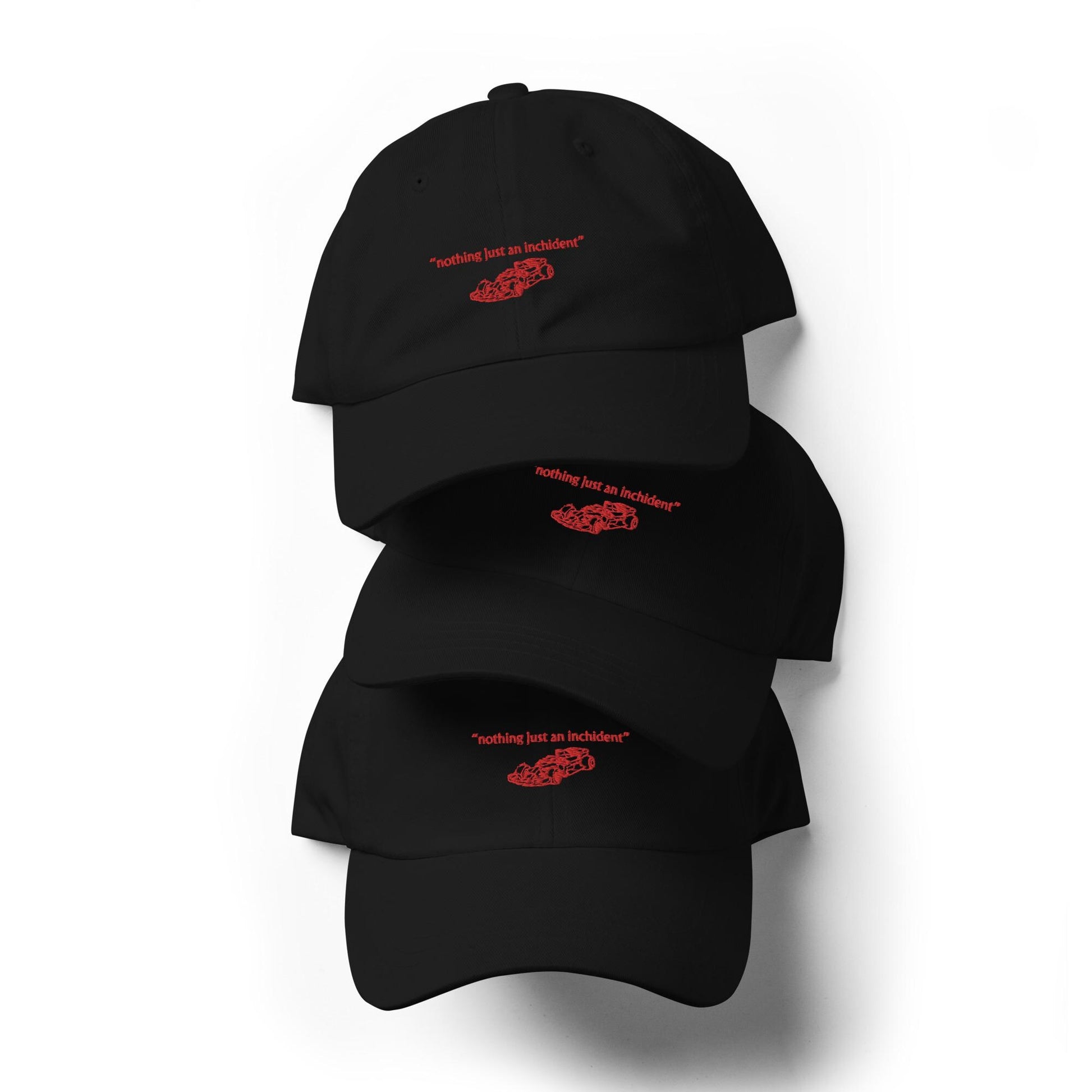 Carlos Sainz Ferrari &#39;nothing just an inchident&#39; Dad Hat - Ferrari F1 Racing Hat, F1 Accessories, Formula 1 Merchandise, Formula One Hats