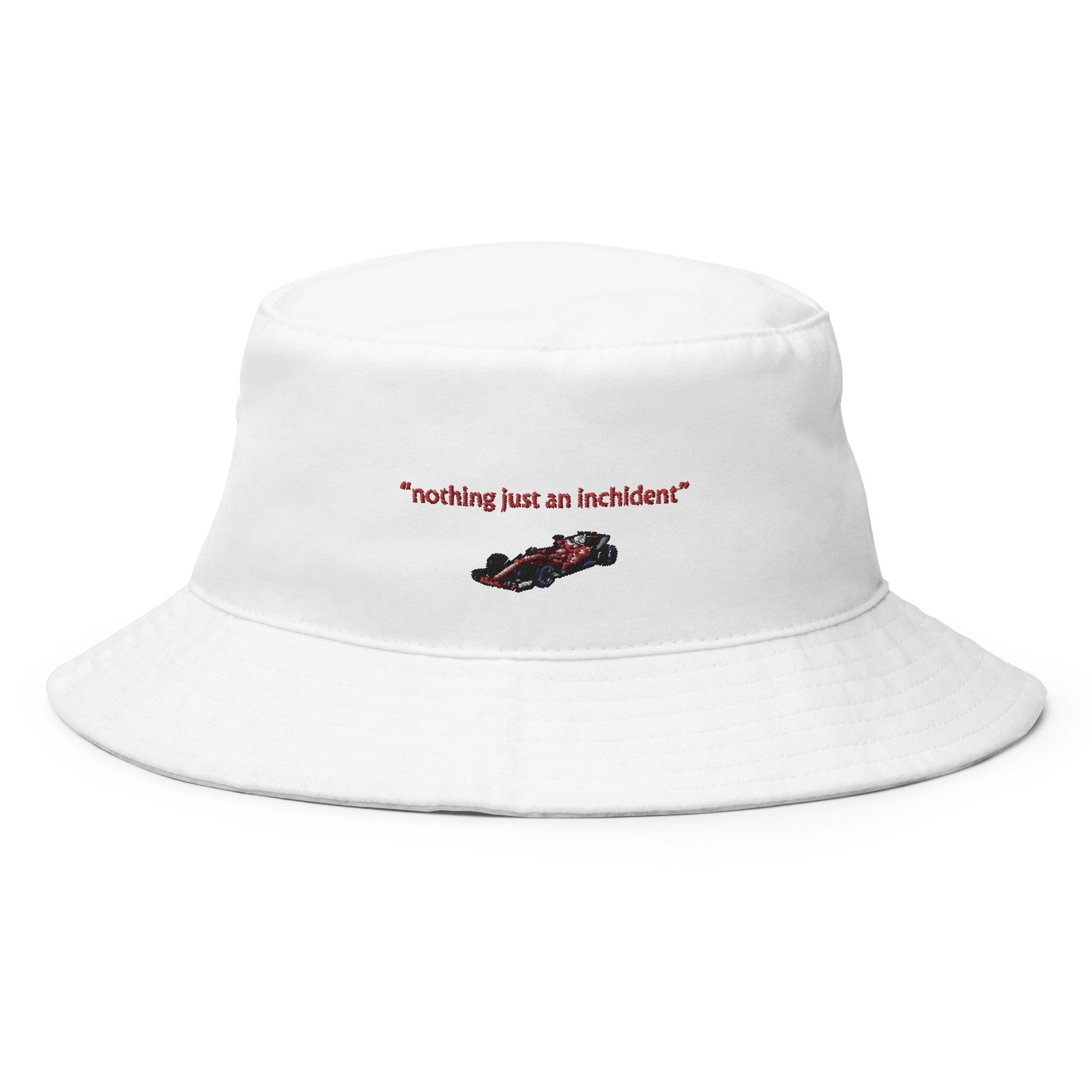 Carlos Sainz Ferrari F1 &#39;nothing just an inchident&#39; Bucket Hat - Ferrari Hats, Formula One Hats, F1 Gifts, F1 Accessories, Ferrari F1