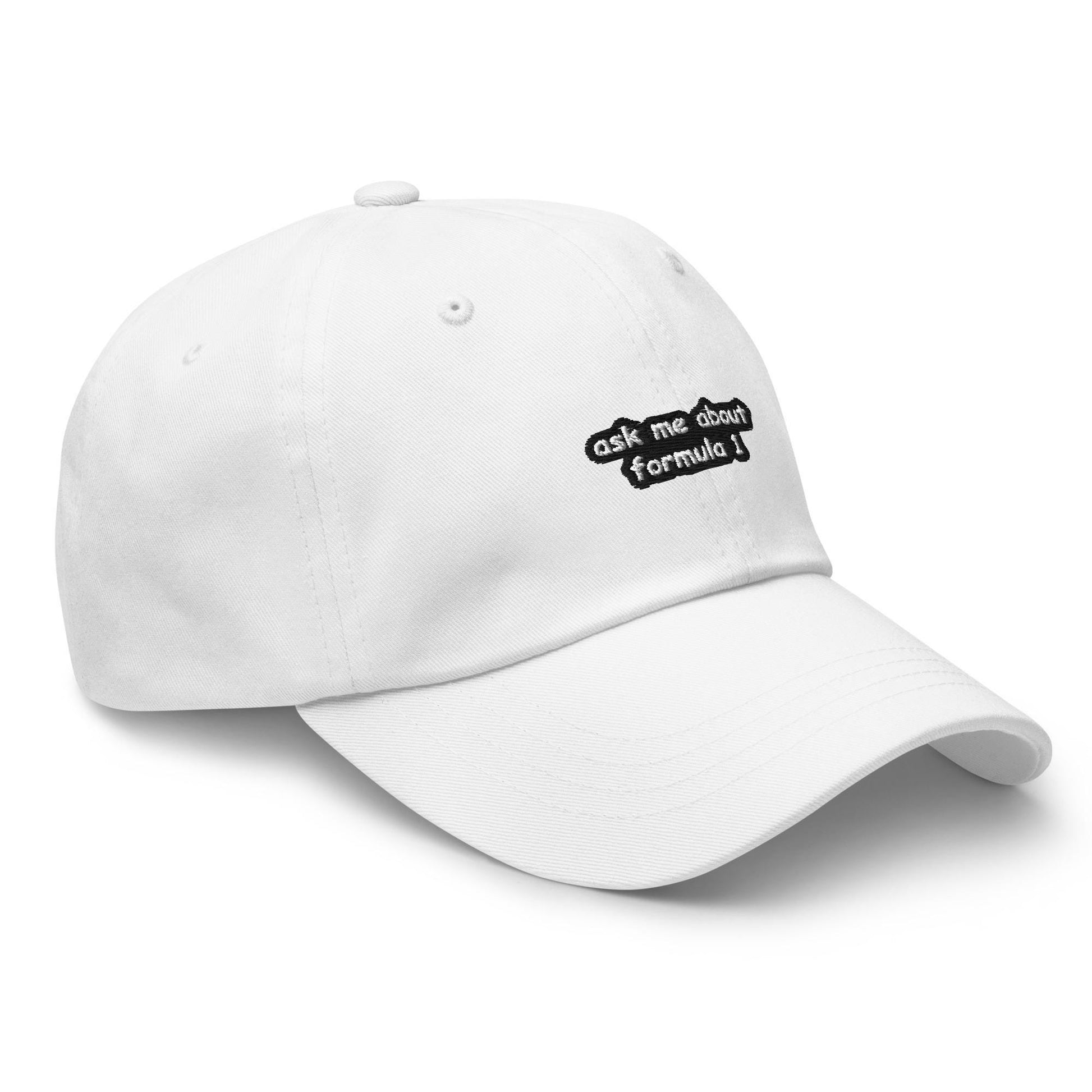 Ask Me About Formula One Racing Dad hat - Formula 1 Hat, Formula One Gifts, F1 Accessories, F1 Hats, Ferrari F1, McLaren F1