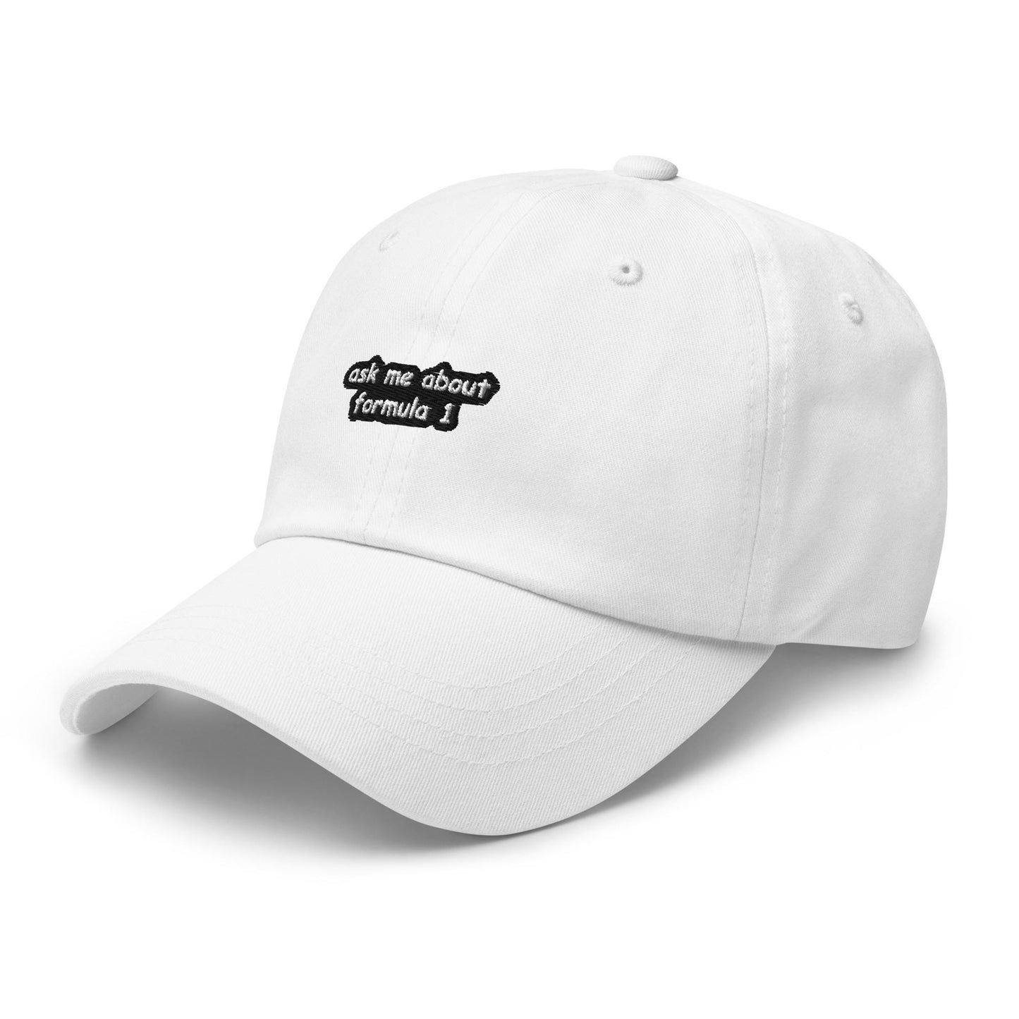 Ask Me About Formula One Racing Dad hat - Formula 1 Hat, Formula One Gifts, F1 Accessories, F1 Hats, Ferrari F1, McLaren F1