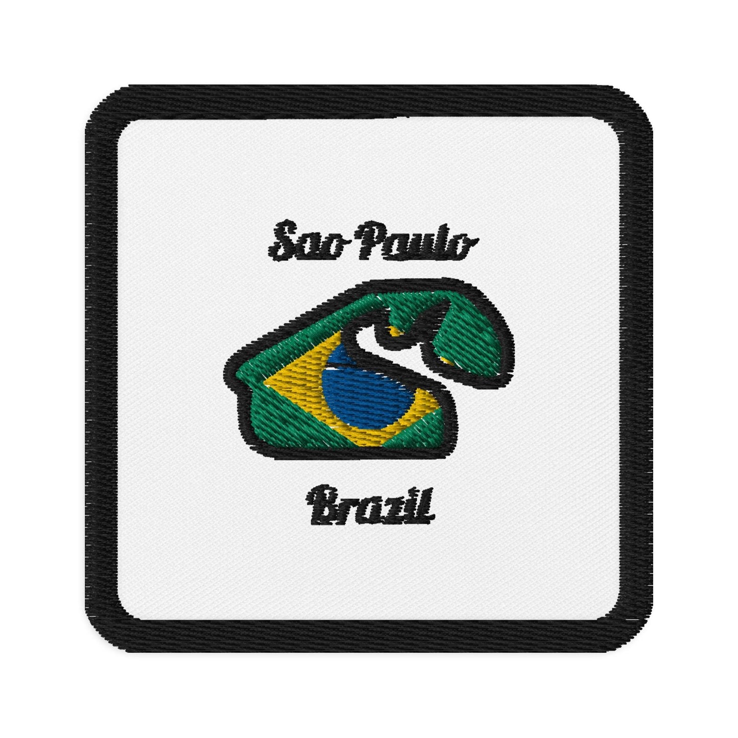 Sao Paulo Brazil Race Track Embroidered Patch - Grand Prix Formula One, Formula One Gifts, F1 Patches, Sao Paulo Track, Brazil F1