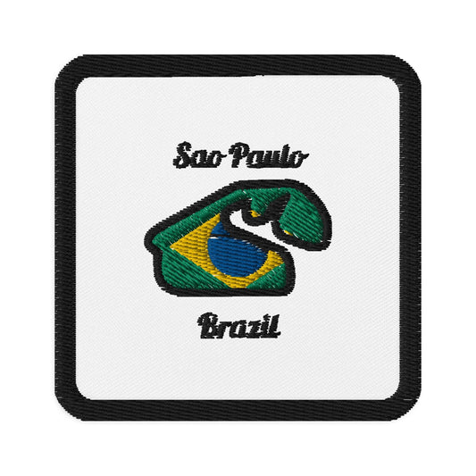 Sao Paulo Brazil Race Track Embroidered Patch - Grand Prix Formula One, Formula One Gifts, F1 Patches, Sao Paulo Track, Brazil F1