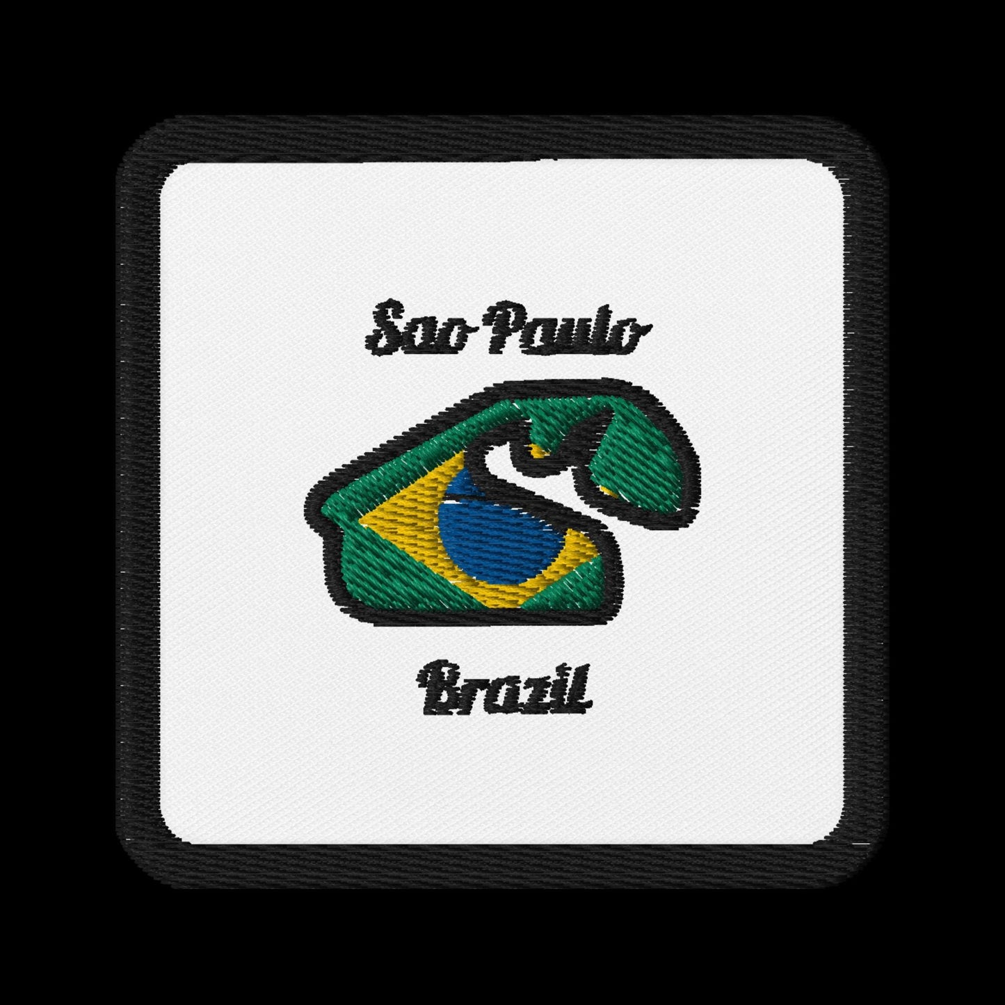 Sao Paulo Brazil Race Track Embroidered Patch - Grand Prix Formula One, Formula One Gifts, F1 Patches, Sao Paulo Track, Brazil F1