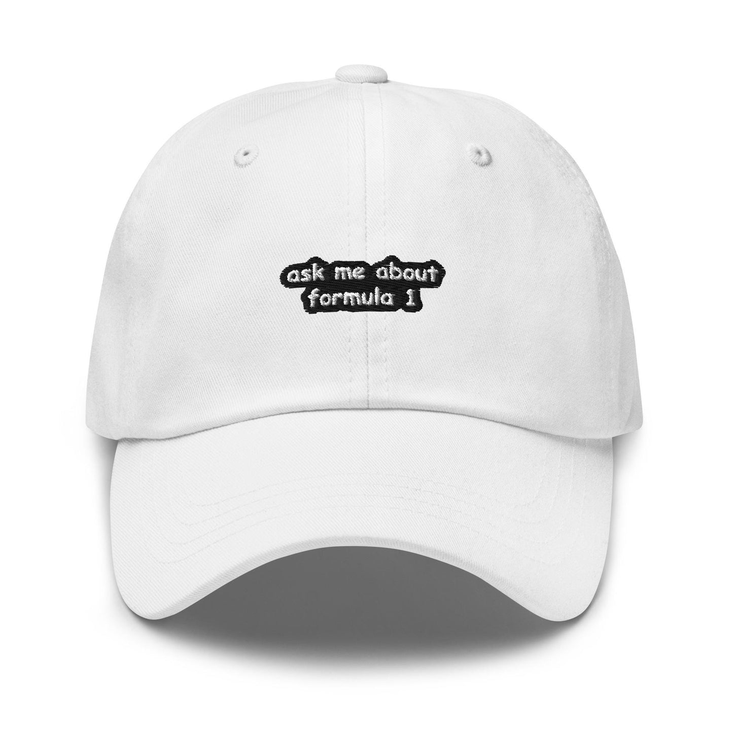 Ask Me About Formula One Racing Dad hat - Formula 1 Hat, Formula One Gifts, F1 Accessories, F1 Hats, Ferrari F1, McLaren F1