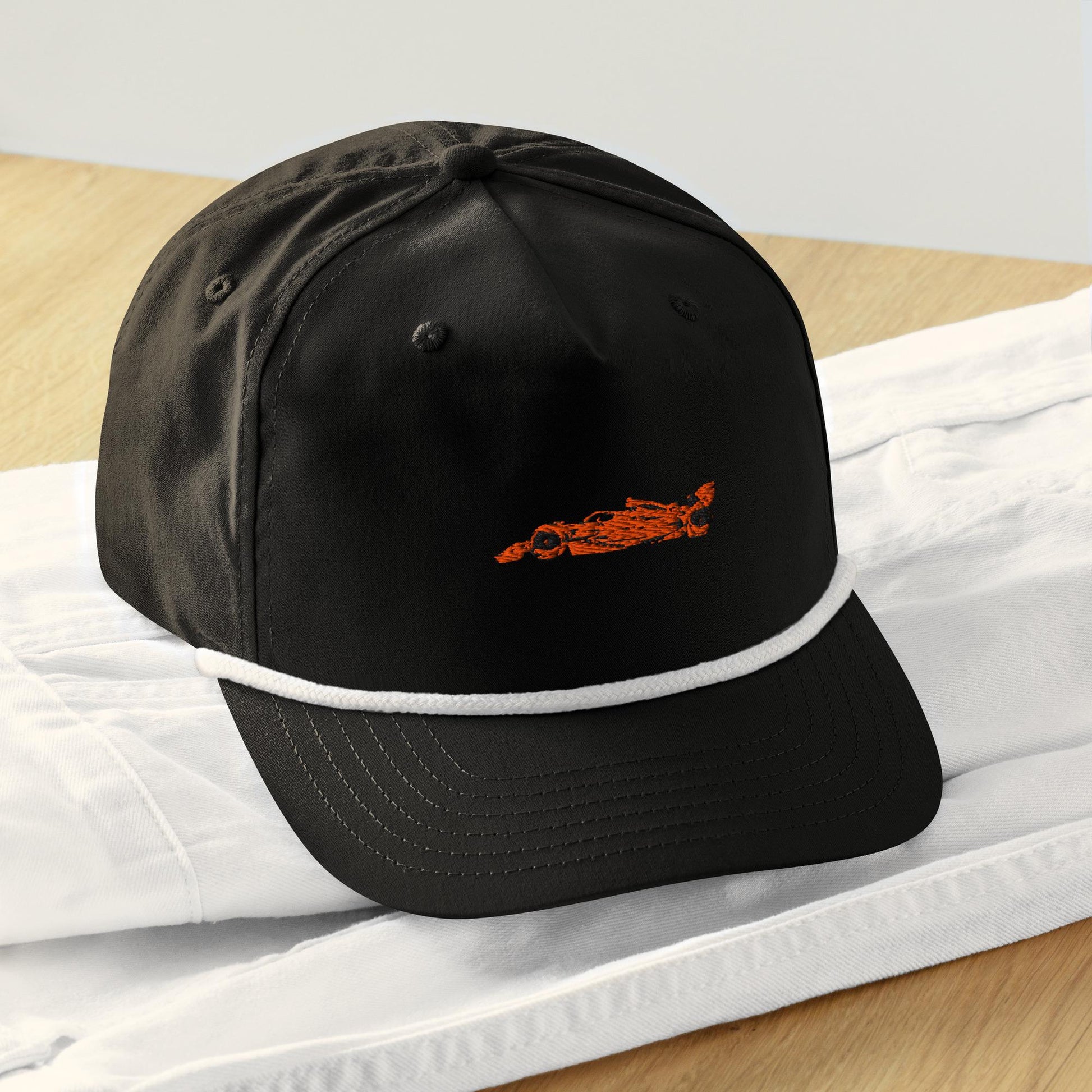 McLaren F1 Race Car Snapback Rope Hat - Formula 1 Hats, Formula One Gifts, F1 Accessories, McLaren F1, McLaren Cars, Lando Norris, F1 Racing