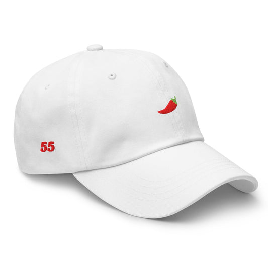 Sainz 55 Smooth Operator Chili Pepper Dad Hat - Formula 1 Hats, Formula One Caps, F1 Gifts and Accessories, Carlos Sainz F1, Smooth Operator