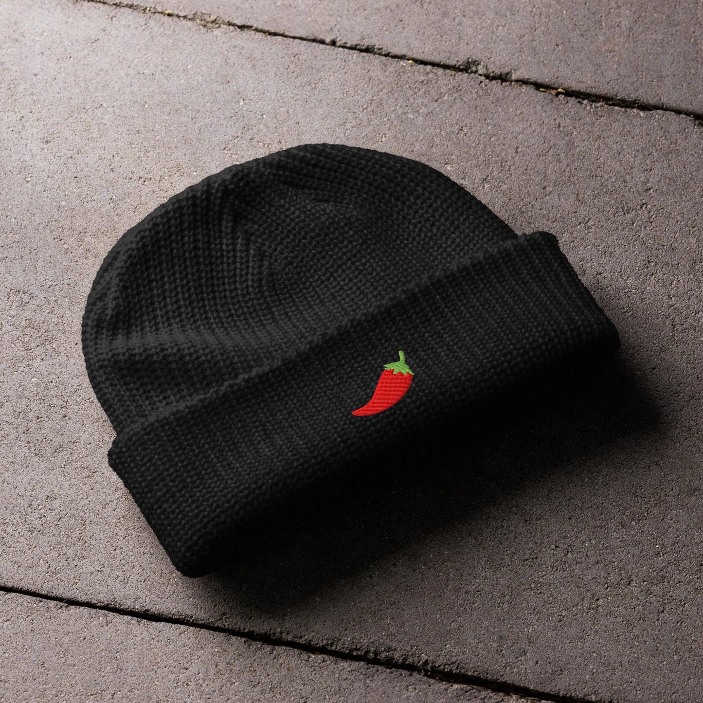 Sainz Red Chili Pepper Fisherman Beanie - Formula 1 Beanie, Formula 1 Winter Hat, Formula 1 Apparel, Carlos Sainz, Ferrari F1