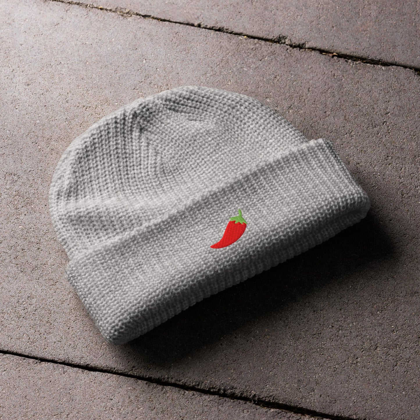 Sainz Red Chili Pepper Fisherman Beanie - Formula 1 Beanie, Formula 1 Winter Hat, Formula 1 Apparel, Carlos Sainz, Ferrari F1