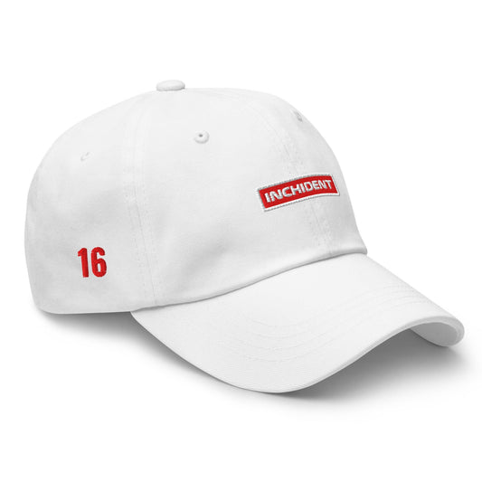 Charles Leclerc 16 &#39;Inchident&#39; Formula 1 Dad Hat - Ferrari Formula 1 Cap, Embroidered Formula 1 Hats, F1 Gifts and Accessories, F1 Apparel