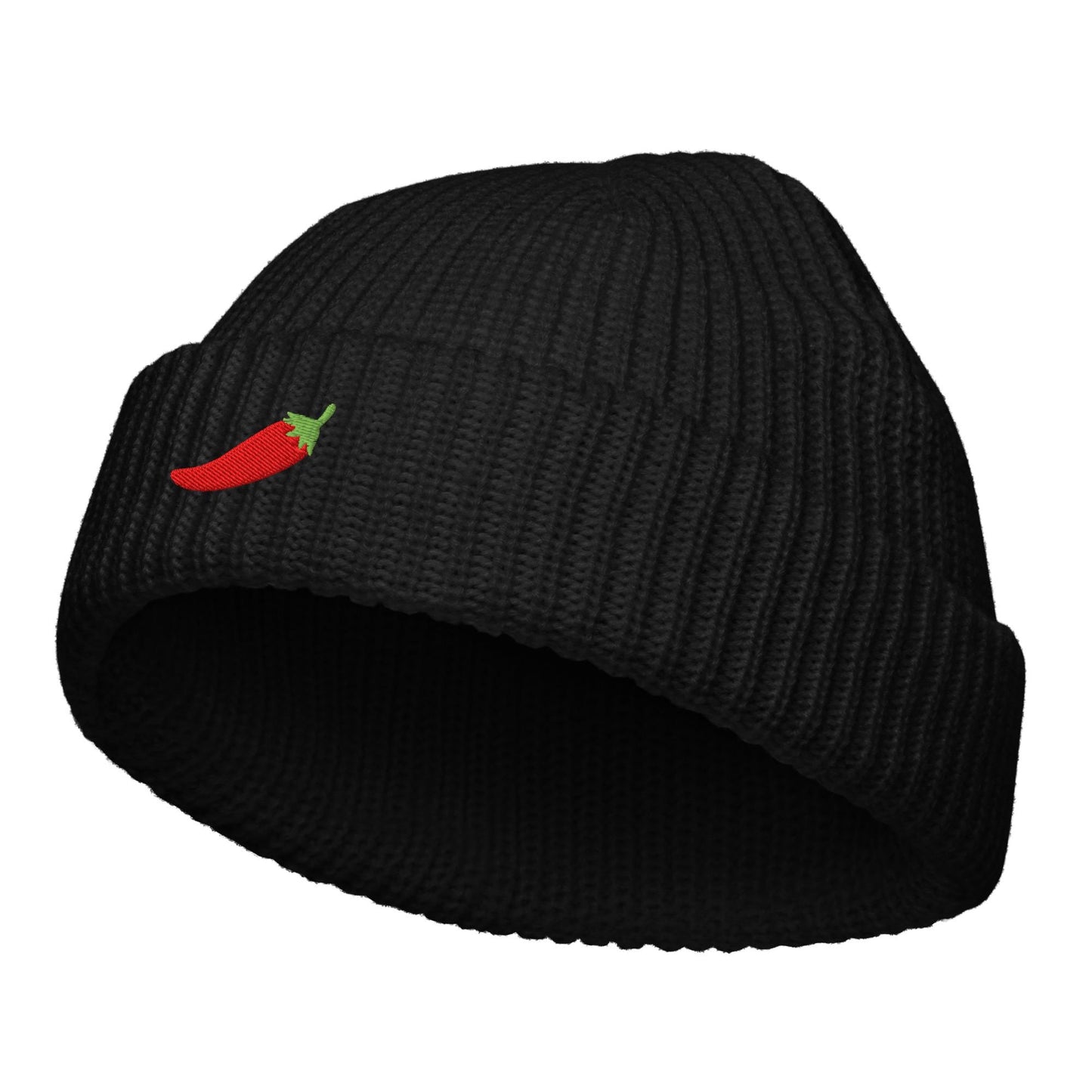 Sainz Red Chili Pepper Fisherman Beanie - Formula 1 Beanie, Formula 1 Winter Hat, Formula 1 Apparel, Carlos Sainz, Ferrari F1